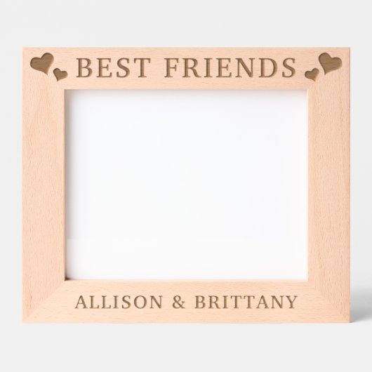 Custom Hearts Beste Vrienden Gegraveerde Lijstjes (Voorkant)