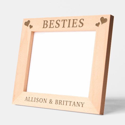 Custom Hearts Besties Vriendschap Gegraveerde Lijstjes (Links)