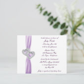 Custom Hearts Lavendel Bridal Shower Uitnodigingen (Staand voorkant)