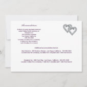 Custom Hearts Lavender Ribbon Enclosure Kaart (Voorkant)