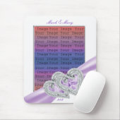 Custom Hearts Lavender Ribbon Muismat (Met muis)