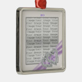 Custom Hearts Lavender Ribbon Ornament (Rechts)