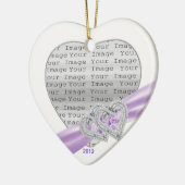 Custom Hearts Lavender Ribbon Ornament (Links)