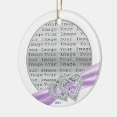 Custom Hearts Lavender Ribbon Ornament (Links)