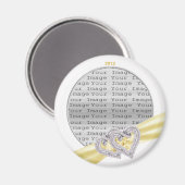 Custom Hearts Lemon Ribbon Magnet (Voorkant / Achterkant)