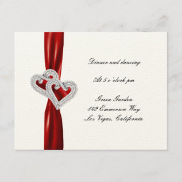 Custom Hearts Rode Lint Ontvangstkaart Kaart