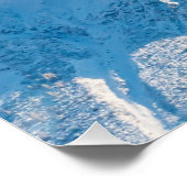 Custom Heavens Sky Blue Afbeelding tekst Glanzend  Perfect Poster (Hoek)