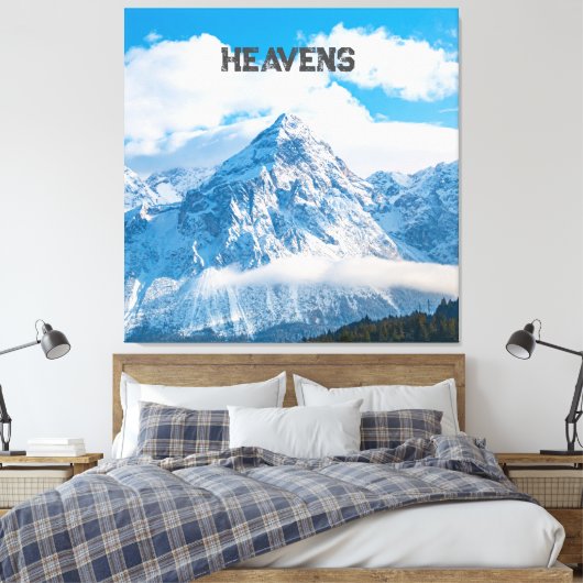 Custom Heavens Text Sky afbeelding uitgerekt Canvas Afdruk (Insitu (Slaapkamer))
