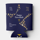 Custom Hebrew Stars HANUKKAH Blikjeskoeler (Achterkant)