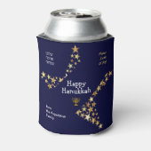 Custom Hebrew Stars HANUKKAH Blikjeskoeler (Blikje Achterkant)