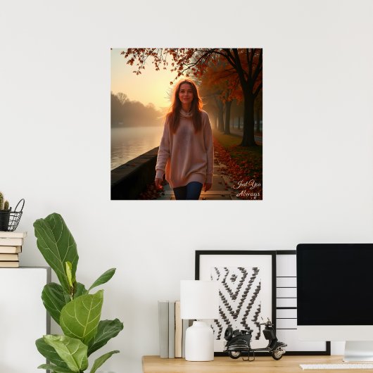 Custom Her Portrait – A Special Gift for Her Poster (Thuiskantoor)