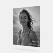 Custom Her Portrait – Simple Photo Gift for Her Acryl Bord (Hoek)