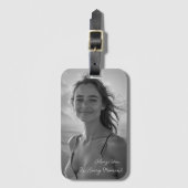 Custom Her Portrait – Simple Photo Gift for Her Bagagelabel (Voorkant (verticaal))