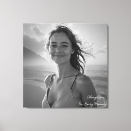 Custom Her Portrait – Simple Photo Gift for Her Canvas Afdruk