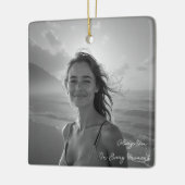 Custom Her Portrait – Simple Photo Gift for Her Keramisch Ornament (Links)