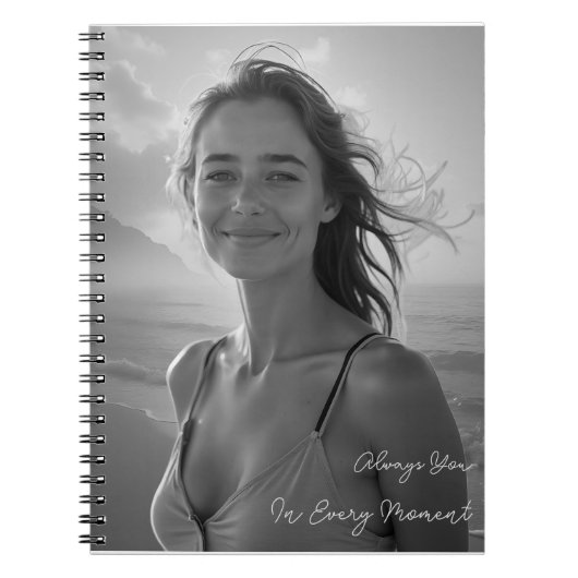 Custom Her Portrait – Simple Photo Gift for Her Notitieboek (Voorkant)