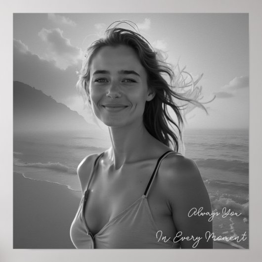 Custom Her Portrait – Simple Photo Gift for Her Poster (Voorkant)