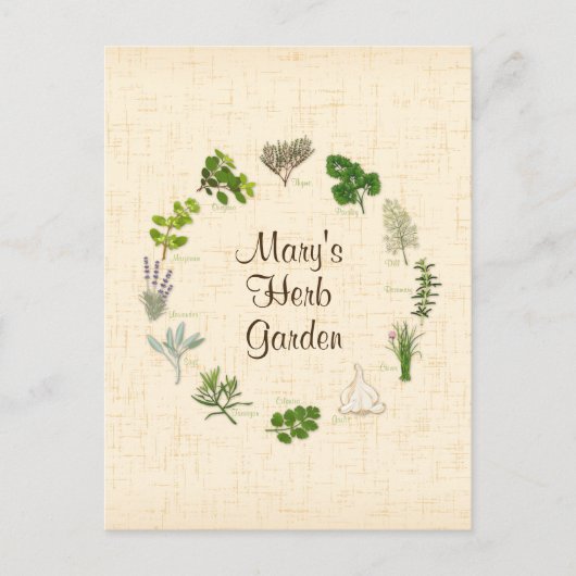 Custom Herb Garden Briefkaart (Voorkant)