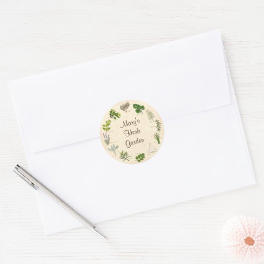 Custom Herb Garden Stickers (Envelop)