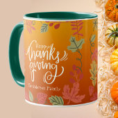 Custom Herfst Autumn Leaves Happy Thanksgiving Mok