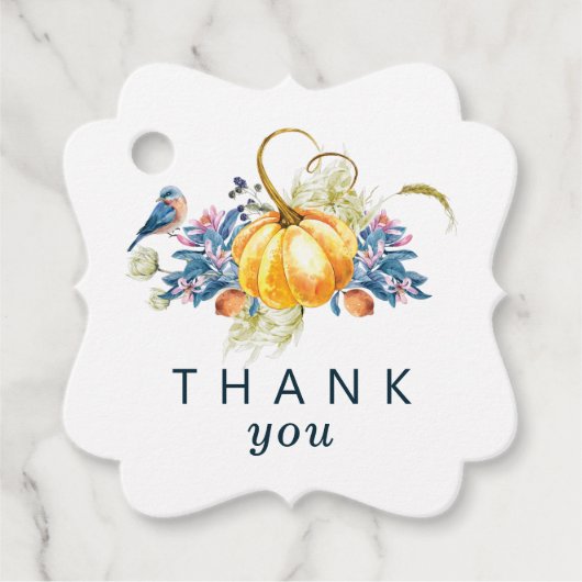 Custom Herfst pompoen bruiloft dank u Bedankjes Labels (Voorkant)