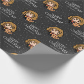 Custom Hermione Granger | Vrolijk kerstfeest Cadeaupapier (Hoek)