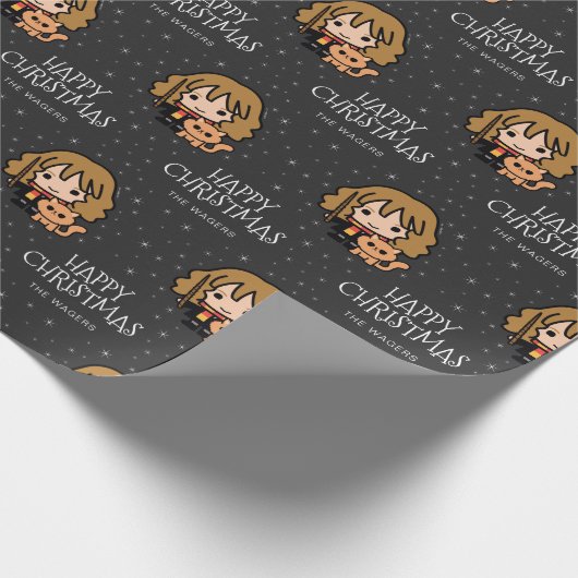Custom Hermione Granger | Vrolijk kerstfeest Cadeaupapier (Hoek)