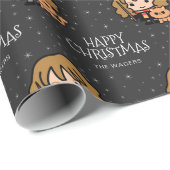Custom Hermione Granger | Vrolijk kerstfeest Cadeaupapier (Rol Hoek)