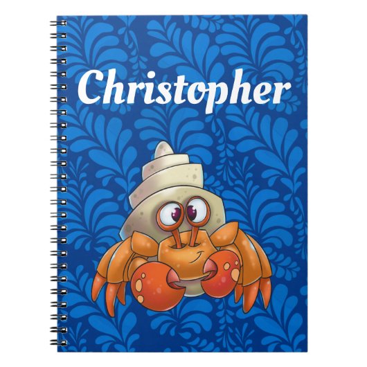 Custom Hermit Crab Notitieboek Blue (Voorkant)