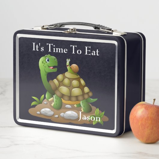 Custom Het is tijd om metalen lunchbox te eten (In situ)