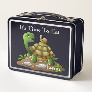 Custom Het is tijd om metalen lunchbox te eten