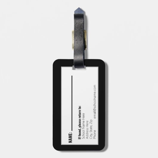 Custom High School Cheerleading Bags Bagagelabel (Achterkant verticaal)