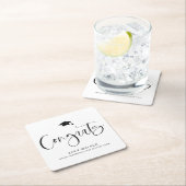 Custom High School Or College Graduation Napkin Kartonnen Onderzetters (Insitu)