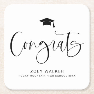 Custom High School Or College Graduation Napkin Kartonnen Onderzetters
