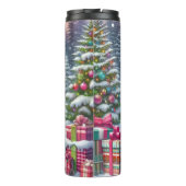 Custom Highland Cow Christmas Tumblr –Festive Gift Thermosbeker (Achterkant)