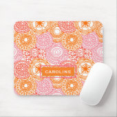 Custom Hip Fun Happy Summer Bloemen Patroon Muismat (Met muis)
