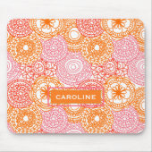 Custom Hip Fun Happy Summer Bloemen Patroon Muismat (Voorkant)