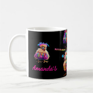 Custom Hippie Chick Paint Splatter Groovy Koffiemok