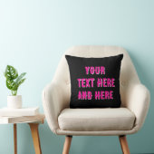 custom Hipster Sierkussen – Zwart Roze Brooklyn (Stoel)