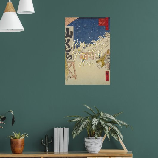 CUSTOM Hiroshige Snow Landscape Print  (Woonkamer 1)