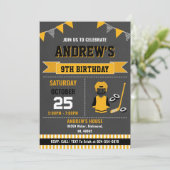 Custom Hockey Sports Birthday Invitation Kaart (Staand voorkant)