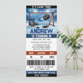 Custom Hockey Ticket  Birthday Decorations Kaart (Staand voorkant)