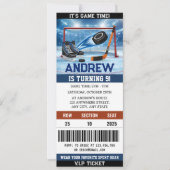 Custom Hockey Ticket  Birthday Decorations Kaart (Voorkant)