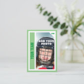 Custom Hockey Trading Kaart - Sage - Voeg uw stati Contactkaartje (Staand voorkant)