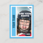 Custom Hockey Trading Kaart - Sky Blue Contactkaartje (Voorkant)