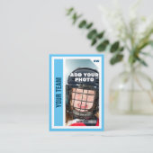 Custom Hockey Trading Kaart - Sky Blue Contactkaartje (Staand voorkant)