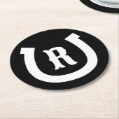 Custom hoefijzer monogram drink onderzetters (Gebogen)