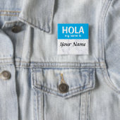 Custom Hola Hallo mijn naam is pin button (In situ)