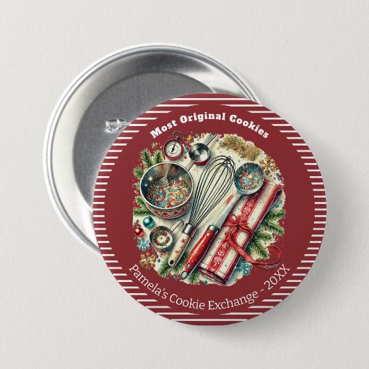 Custom Holiday Baking Award Ronde Button 7,6 Cm (Voorkant /achterkant)