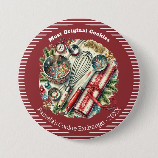 Custom Holiday Baking Award Ronde Button 7,6 Cm (Voorkant)